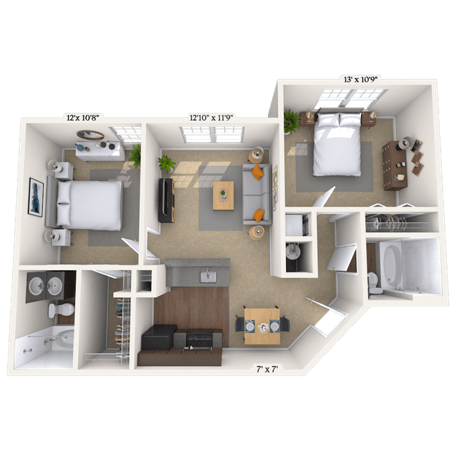Floorplan image of unit 004038S