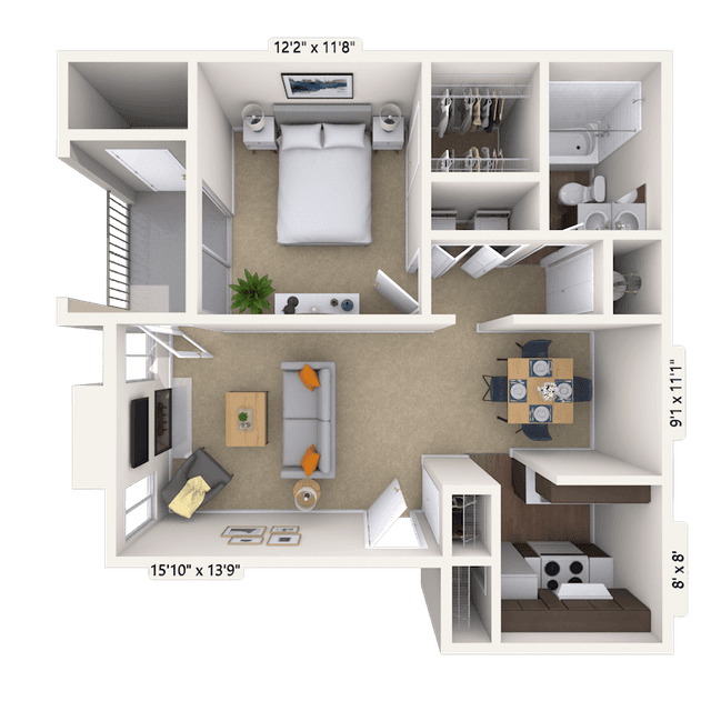 Floorplan image of unit 000412