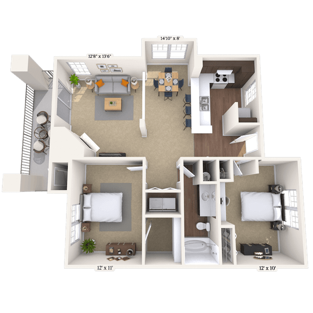 Floorplan image of unit 0127202A