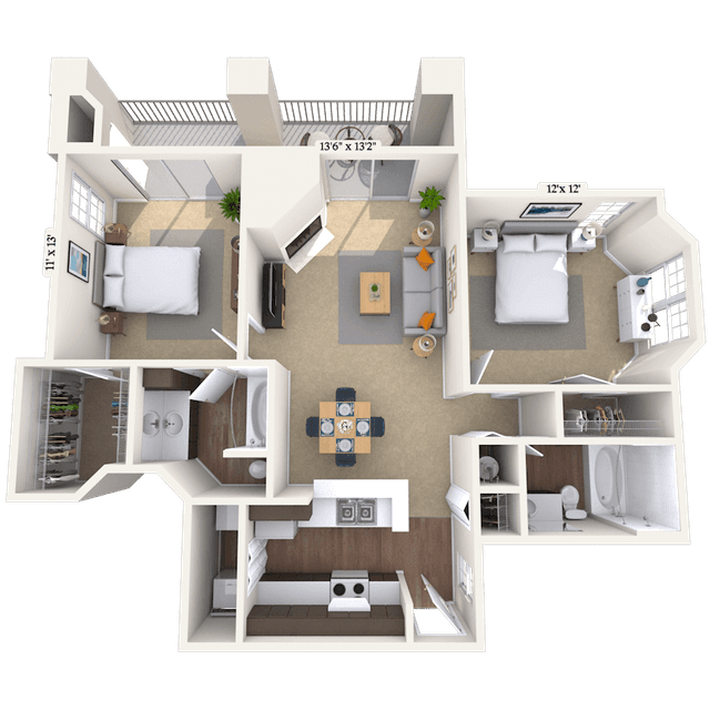 Floorplan image of unit 0128001B