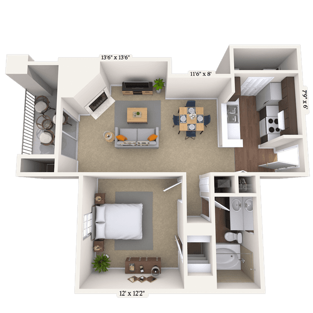 Floorplan image of unit 0129012B