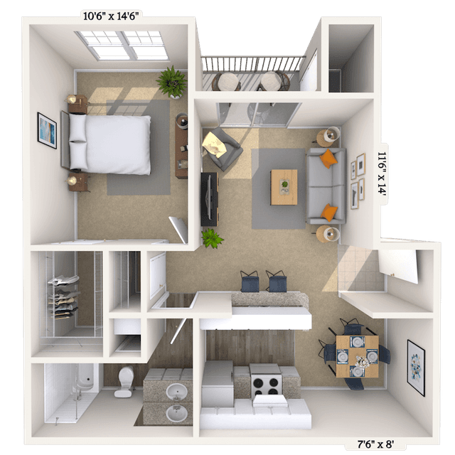 Floorplan image of unit 04420