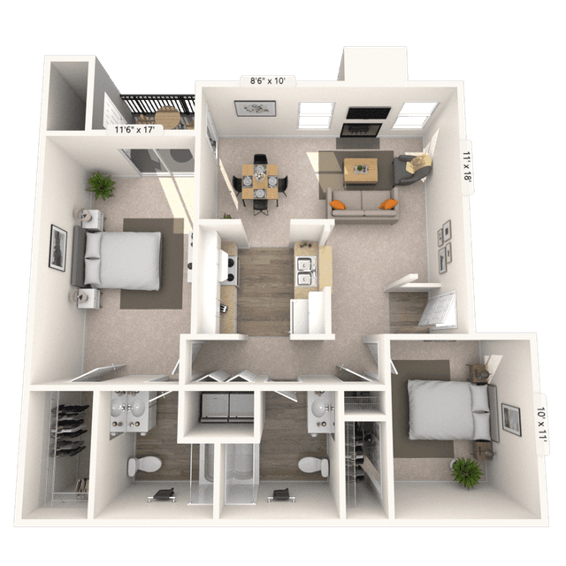 Floorplan image of unit 09917