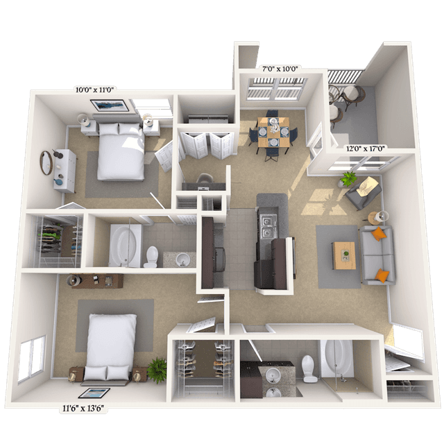 Floorplan image of unit 04436