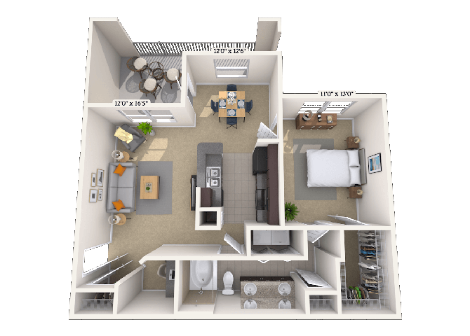 Floorplan image of unit 07731
