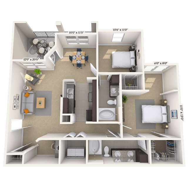 Floorplan image of unit 111126