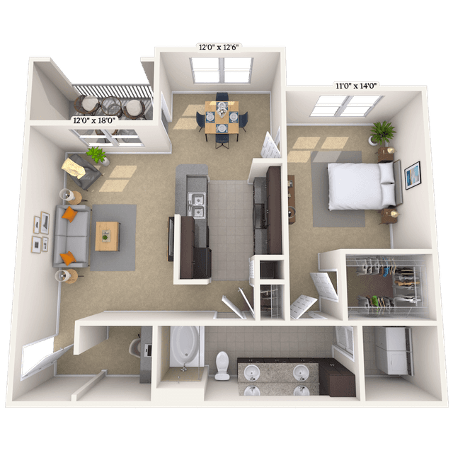 Floorplan image of unit 121231