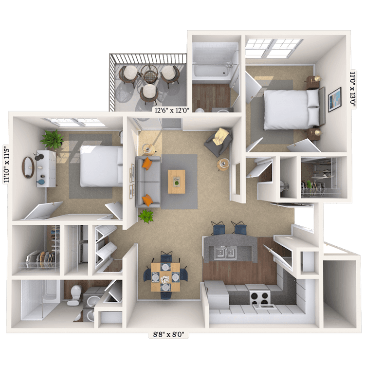 Floorplan image of unit 0303-103