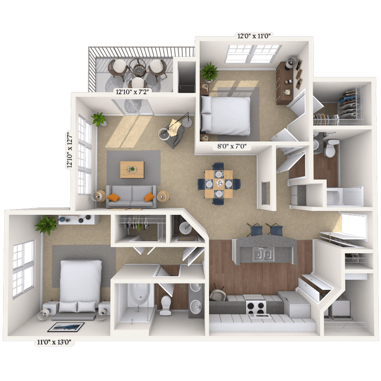 Floorplan image of unit 0505-101