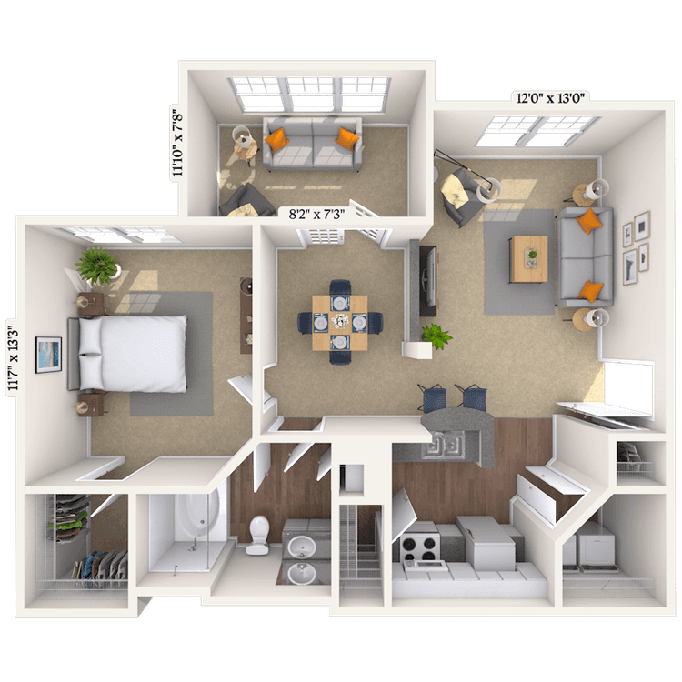 Floorplan image of unit 0505-205
