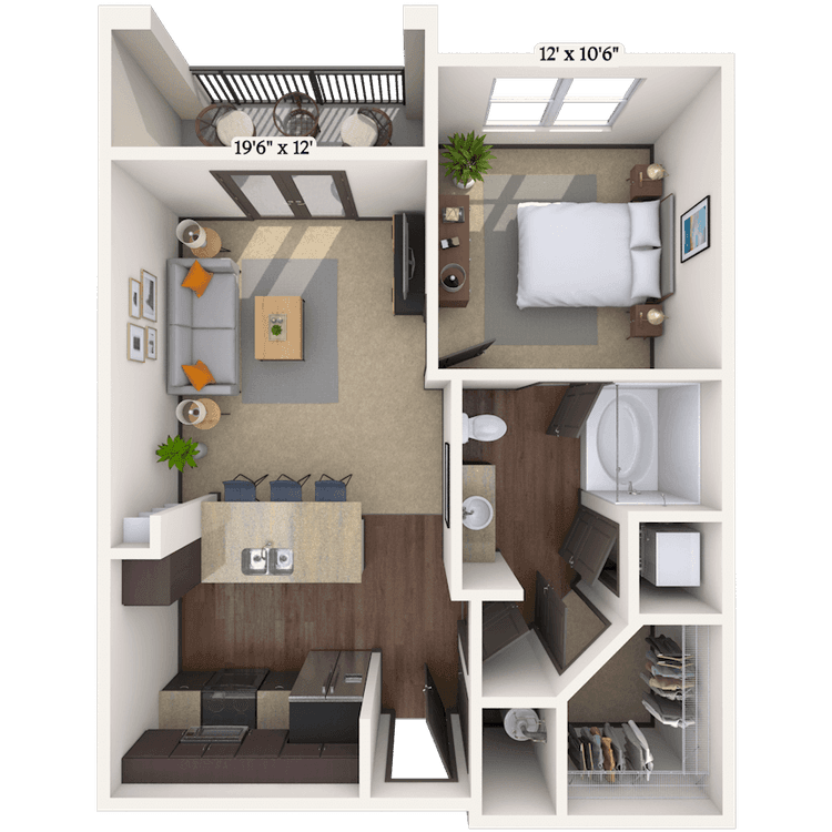Floorplan image of unit 2145-405