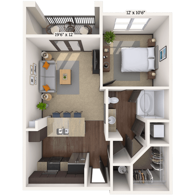 Floorplan image of unit 2145-412