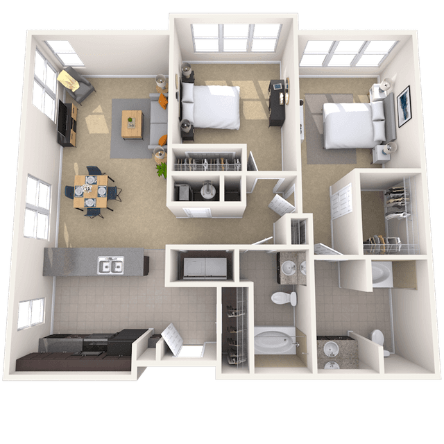 Floorplan image of unit 2309