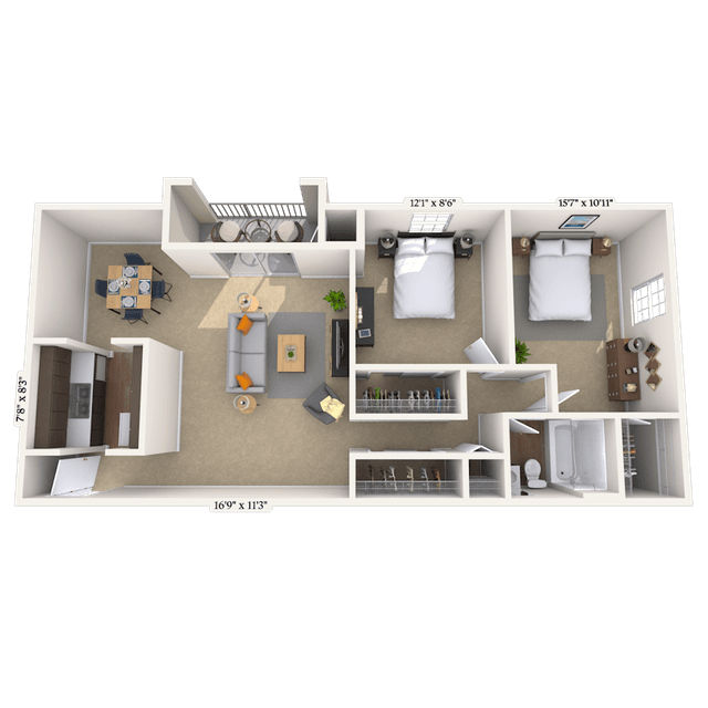 Floorplan image of unit 00001204
