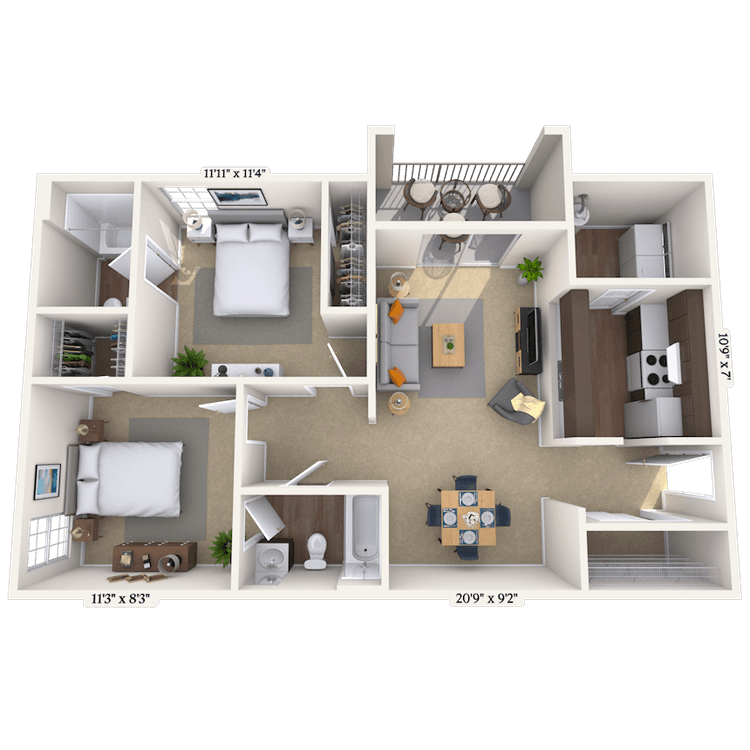 Floorplan image of unit 0000608C