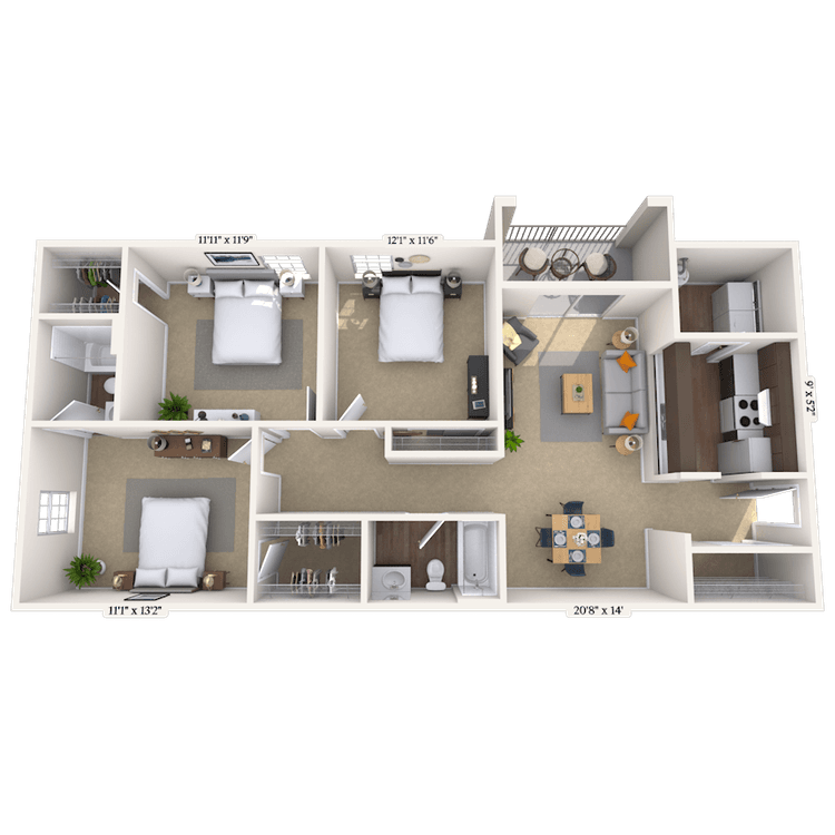 Floorplan image of unit 0000610L