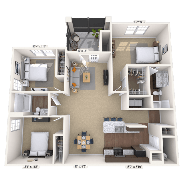 Floorplan image of unit WL130028
