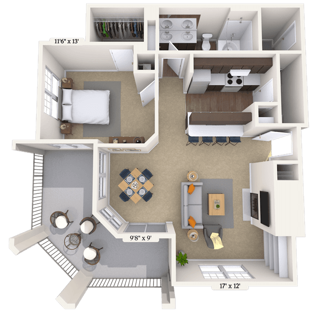 Floorplan image of unit 010931