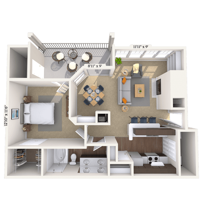 Floorplan image of unit 011136