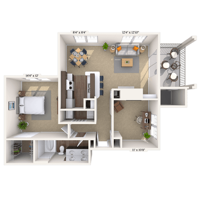 Floorplan image of unit 011438