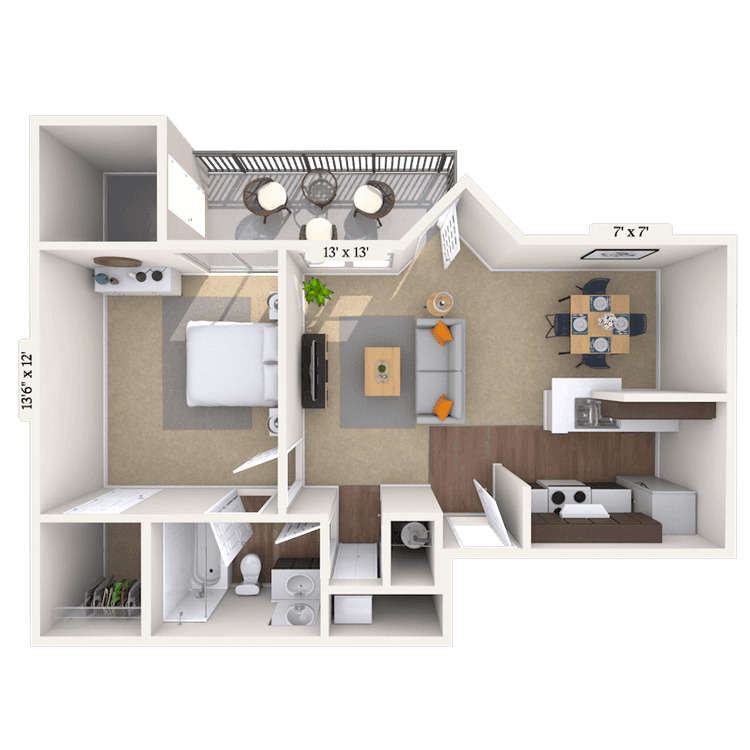 Floorplan image of unit 101414L