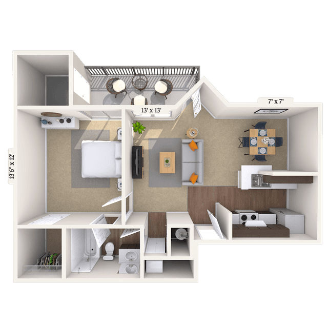 Floorplan image of unit 131500E