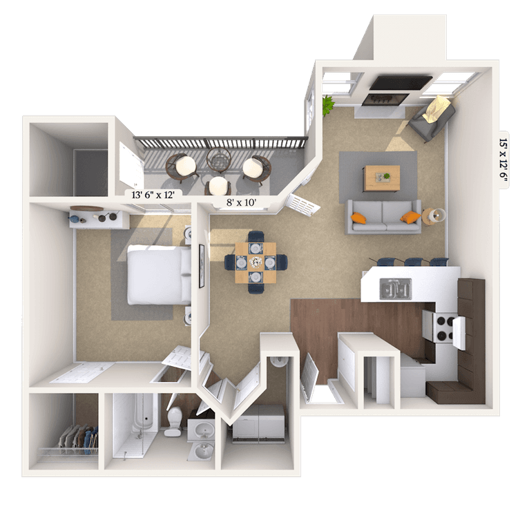 Floorplan image of unit 101414F