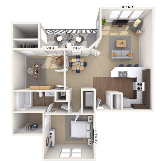 Floorplan image of unit 021305F
