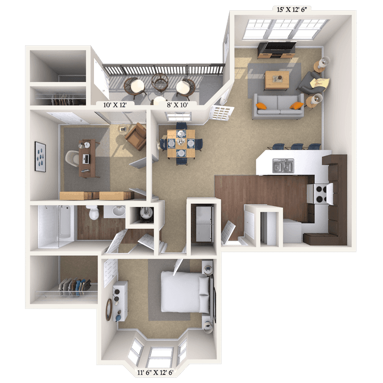 Floorplan image of unit 231535C