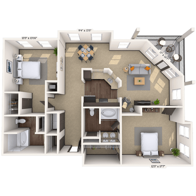 Floorplan image of unit 01302