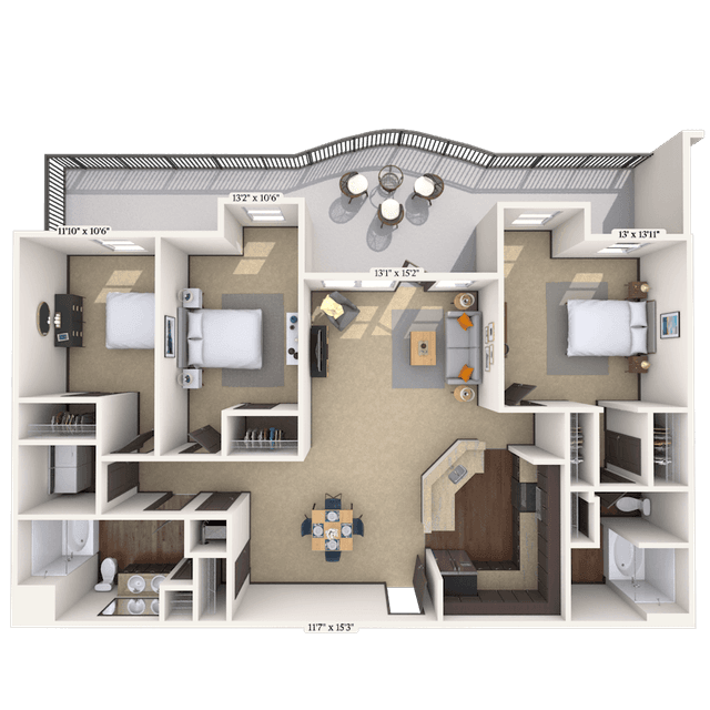 Floorplan image of unit 01020