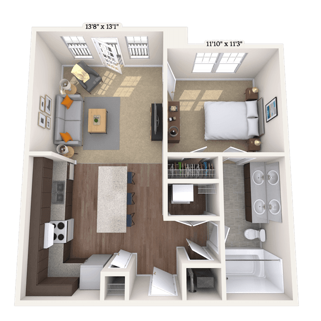 Floorplan image of unit 200C368