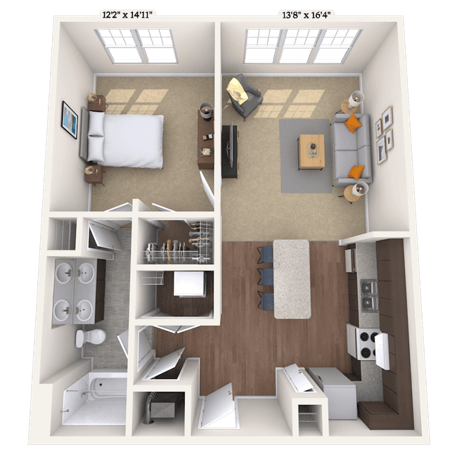 Floorplan image of unit 200D291