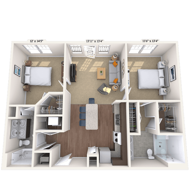 Floorplan image of unit 200D370
