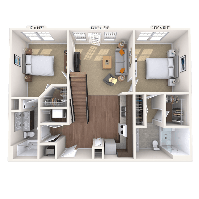 Floorplan image of unit 300A415