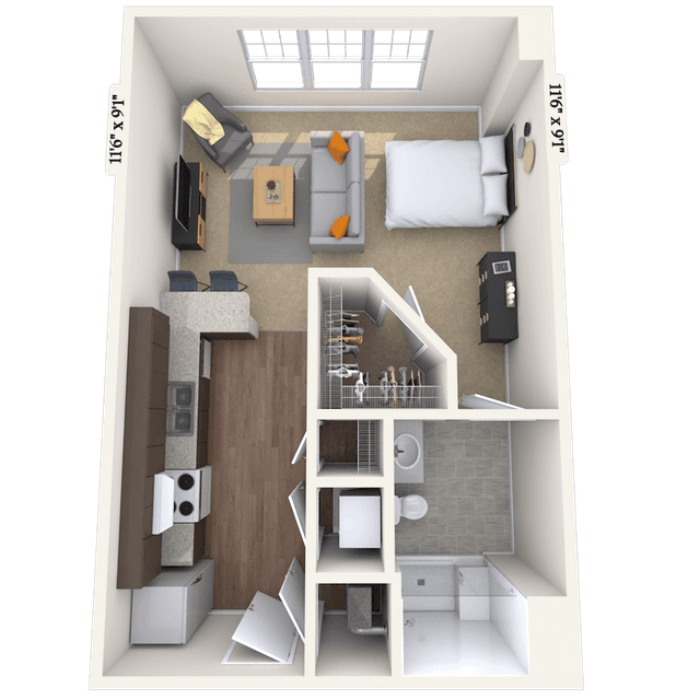 Floorplan image of unit 300B337
