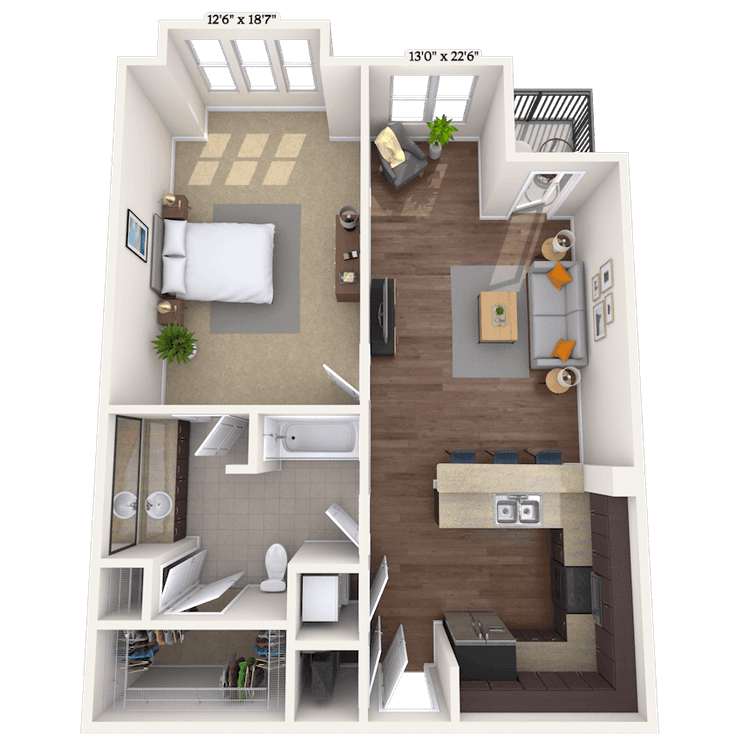 Floorplan image of unit 010313