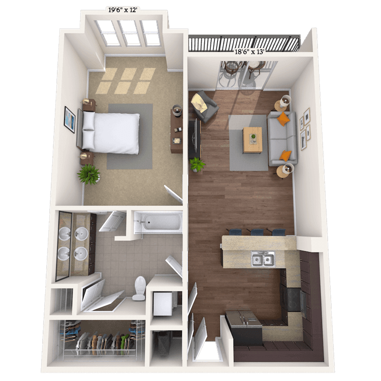 Floorplan image of unit 02546