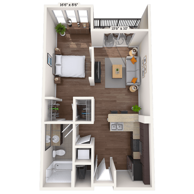 Floorplan image of unit 02804