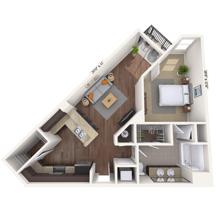 Floorplan image of unit 02527