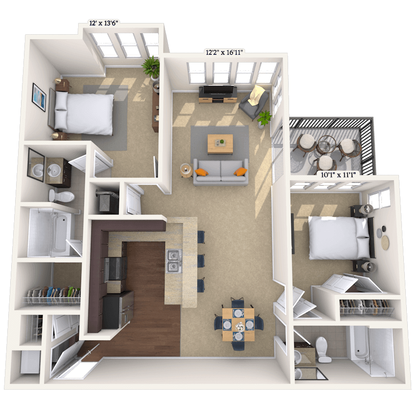 Floorplan image of unit 010302