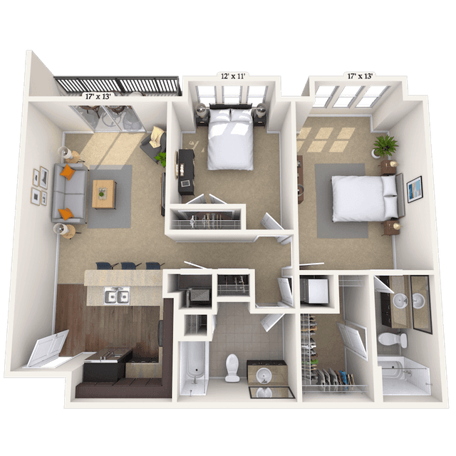 Floorplan image of unit 02747