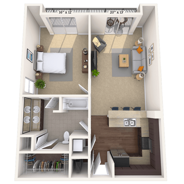 Floorplan image of unit 02744