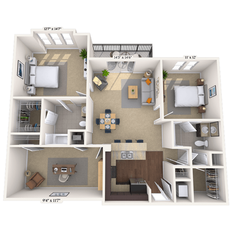 Floorplan image of unit 010438