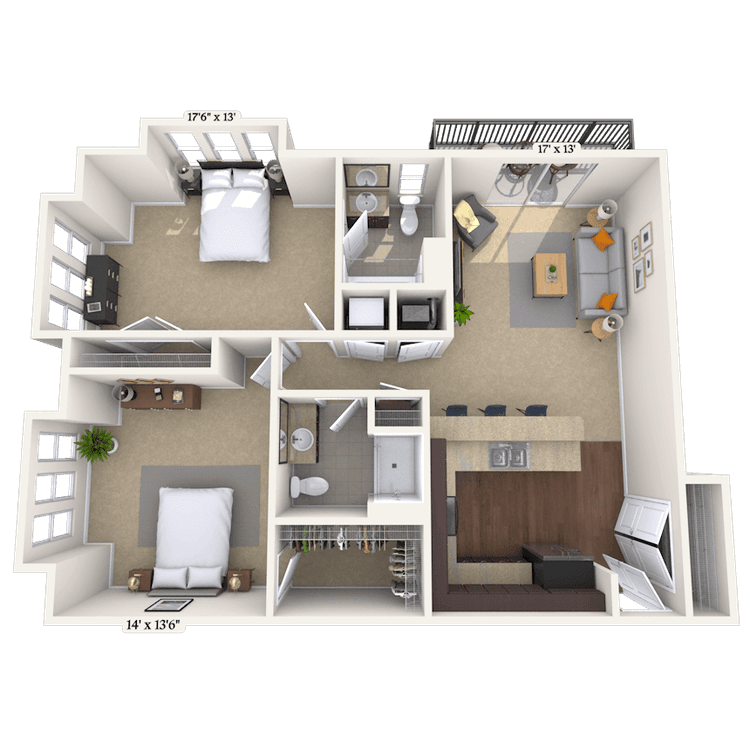 Floorplan image of unit 02702