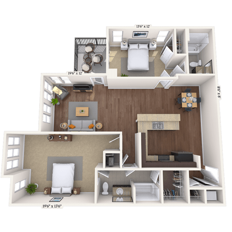 Floorplan image of unit 02662
