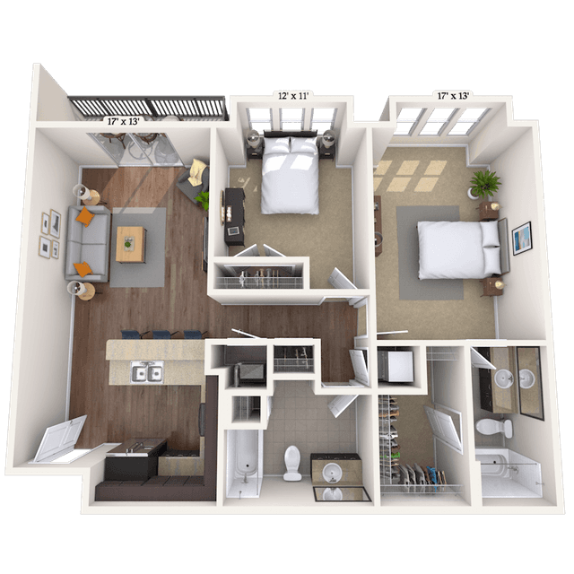 Floorplan image of unit 02803