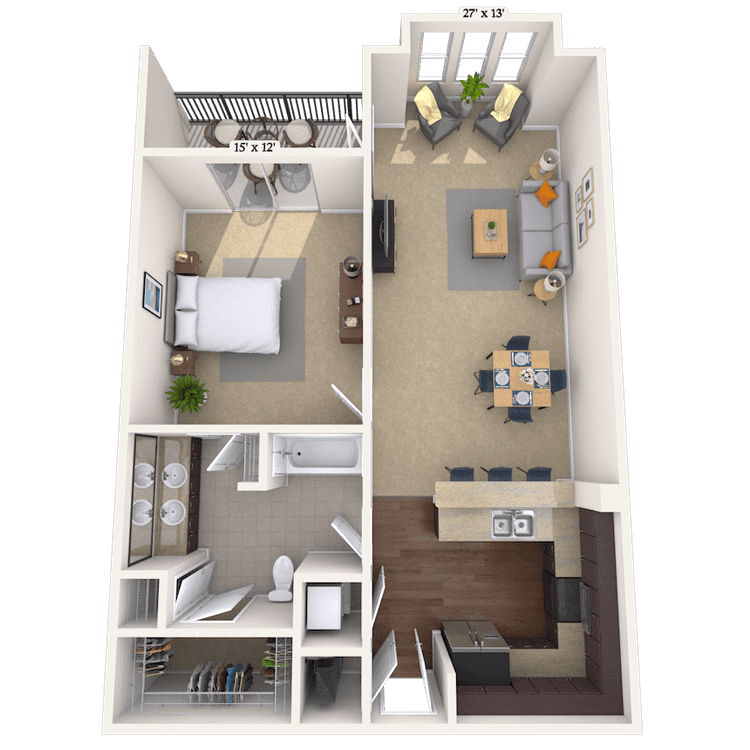 Floorplan image of unit 02726
