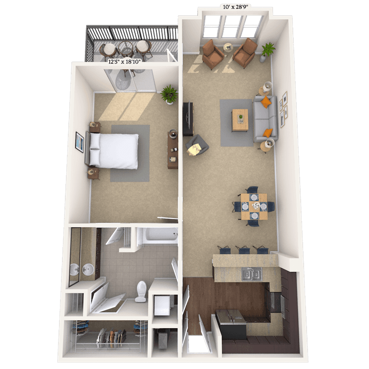 Floorplan image of unit 010332