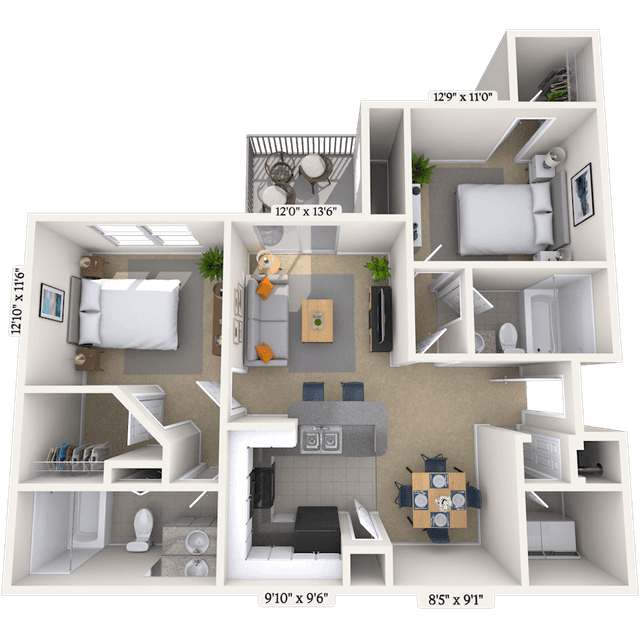 Floorplan image of unit 010428